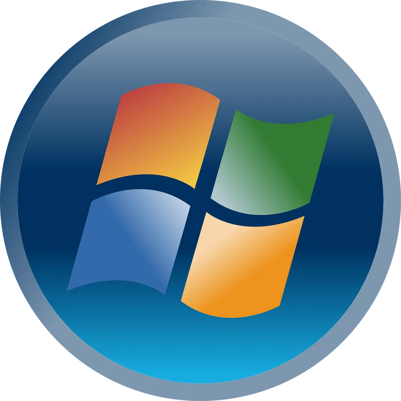 multi colored circular microsoft windows 7 logo